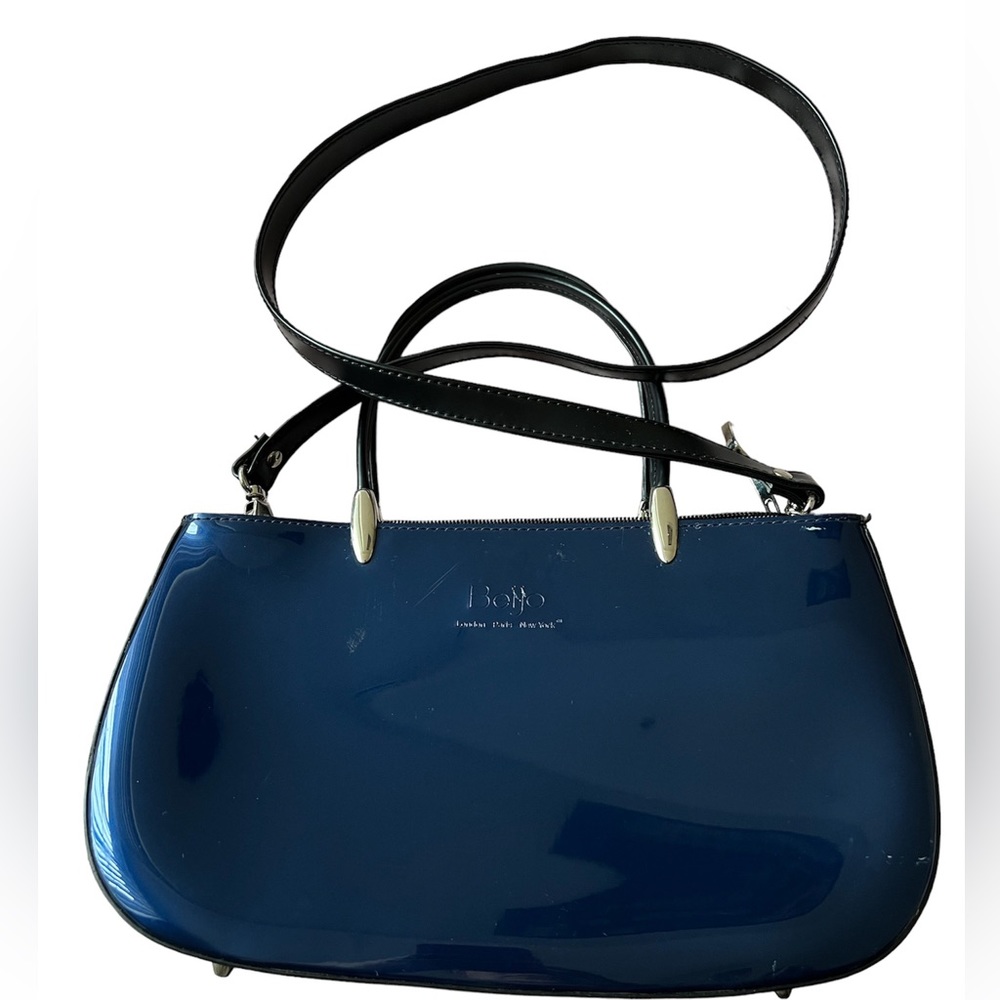 Blue metallic Beijo purse ✨has a few scratches (see pics) overall good condition